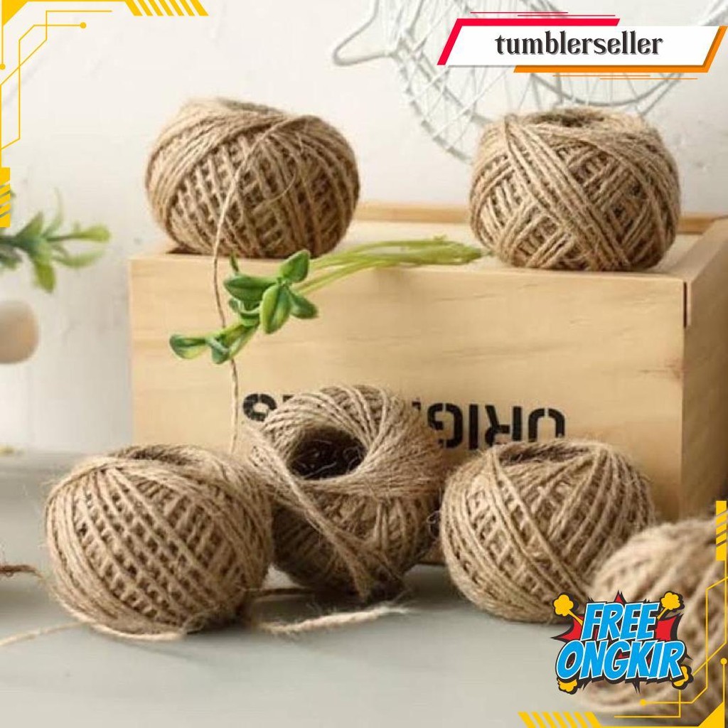 

Tali Rami / Goni Ukuran 3 Ply Panjang 50 Meter | Tali Goni Gulungan | Tali Rami Roll Murah Siap Kirim