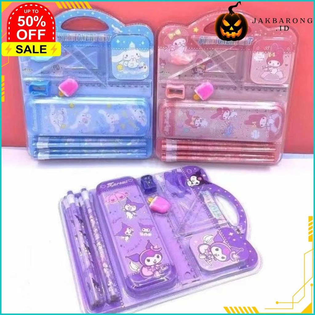

Set Alat Tulis Sanrio Atk Pensil Case Kotak Pensil Penghapus Penggaris Rautan Grip Termurah Banget