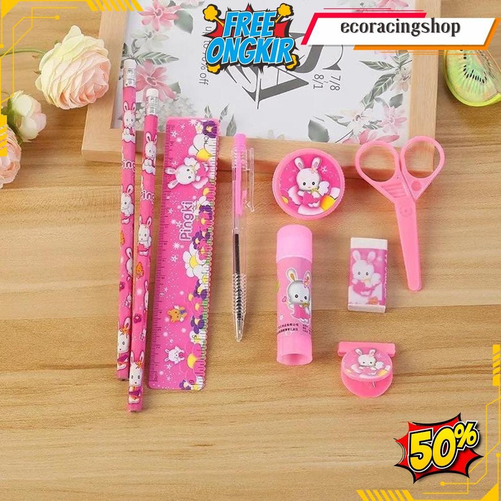 

2009 Pencil Set 9 In 1 Alat Tulis Sekolah Anak Lengkap Termurah Banget