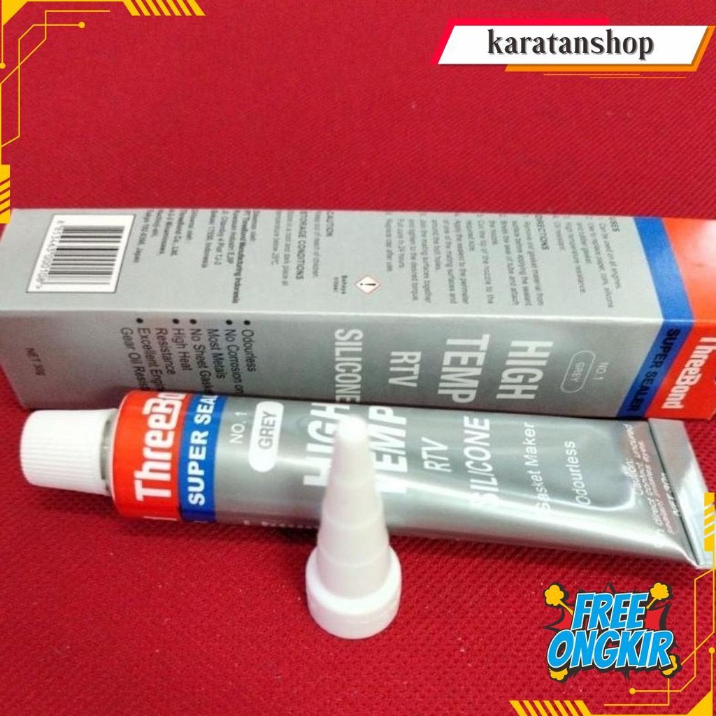 

Lem Merk Threebond Super Sealer No.1 High Temp Rtv Silicone Grey ( Abu Abu ) 30Gr Terlaris