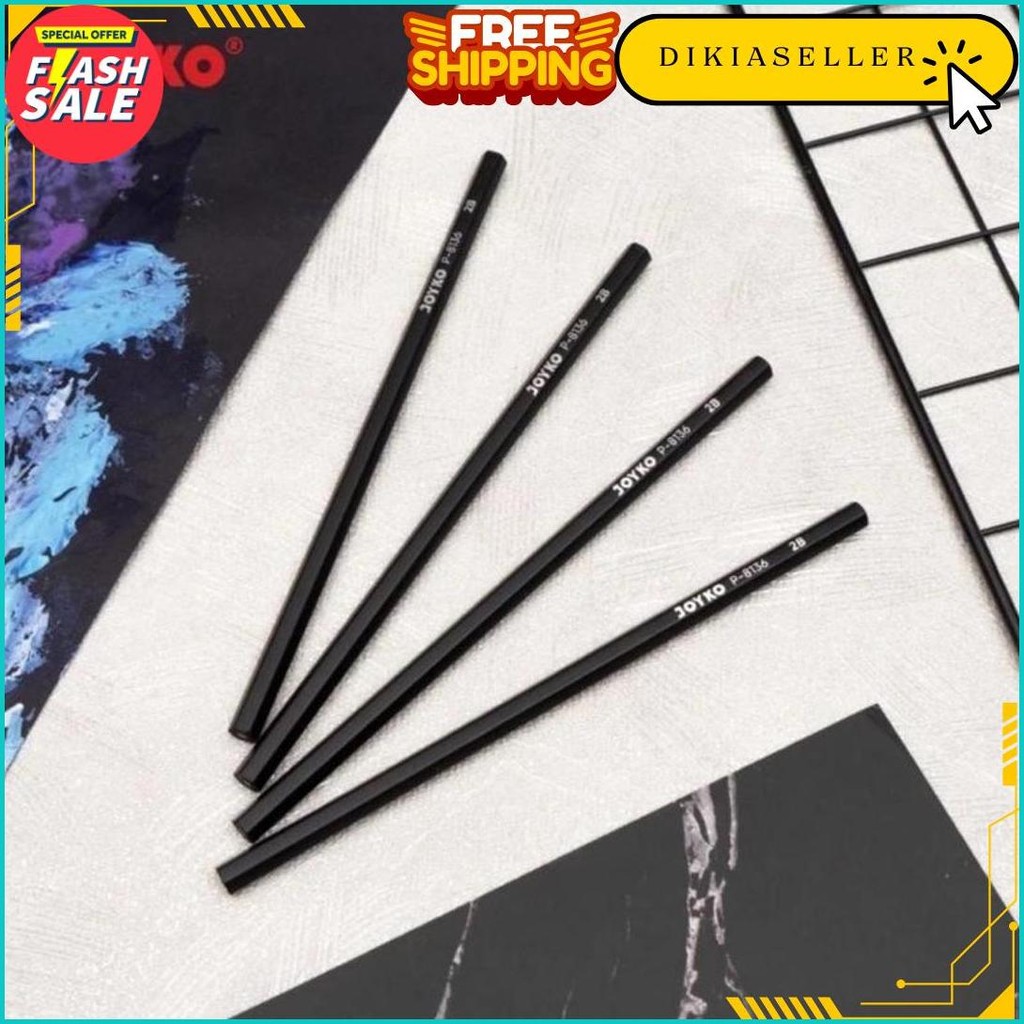 

Pencil Pensil Joyko P-8136 2B 1 Box 12 Pcs Black Pencil Premium Bisa Cod