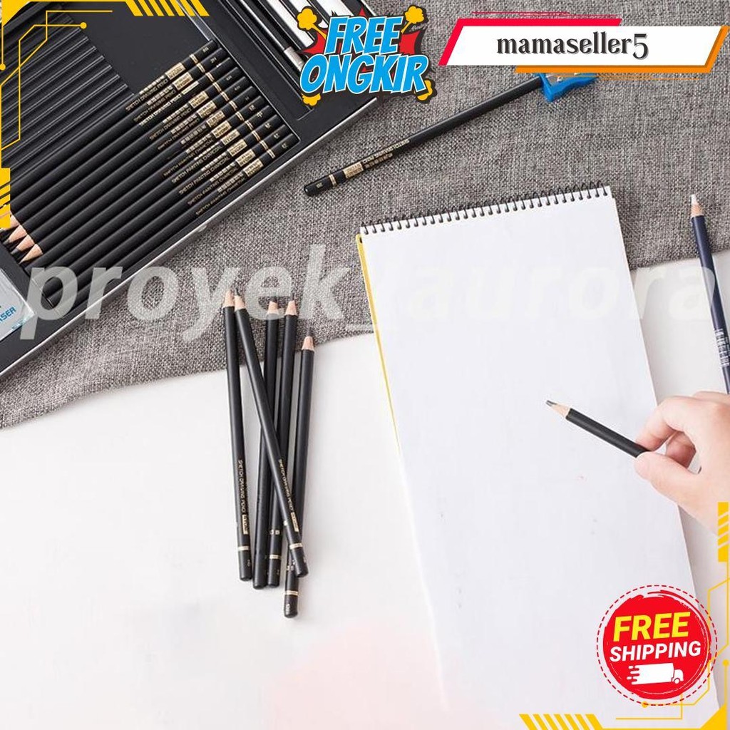 

Flash Sale!!!Set Pensil Sketsa Nyoni Baru Asli Kotak Besi Tirai Pena Pemula Set Lengkap Alat Lukis Tangan Pena Arang Lembut Profesional/Sketch Drawing Pencil Set 29 / Pensil Lukis Sketsa Set Lengkap Termurah Banget