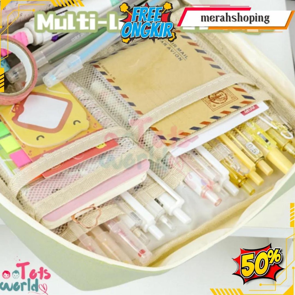 

Tempat Pensil Alat Tulis Kreatif Multifungsi Tas Perlengkapan Kantor Dan Anak Sekolah | Kotak Pensil Perlengkapan Kantor Stationary Bag Original Produk
