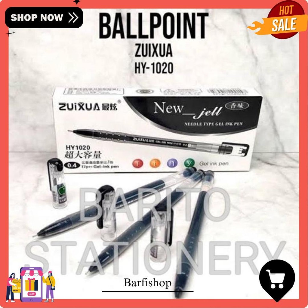

Pulpen Gel Zuixua New Jell Isi 12, Warna Hitam [1Pak/12Pcs] Bisa Cod