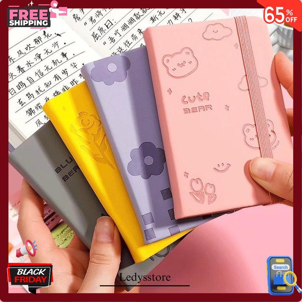 

96 Lembar Notebook A7 Warna Warni / Buku Catatan Anak Lucu Aesthetic / Diary Mini Portable Notebook Kantor Original Produk