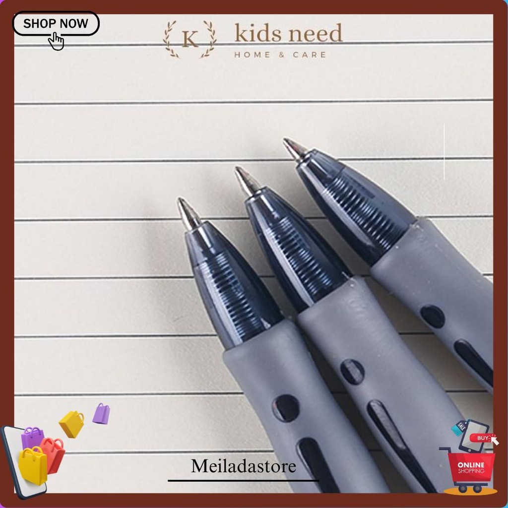 

(12Pcs) Pulpen Gel Cetek Q Gel / Pen Clik 0.5 Mm/ Pena Joyko Kantor Original Produk