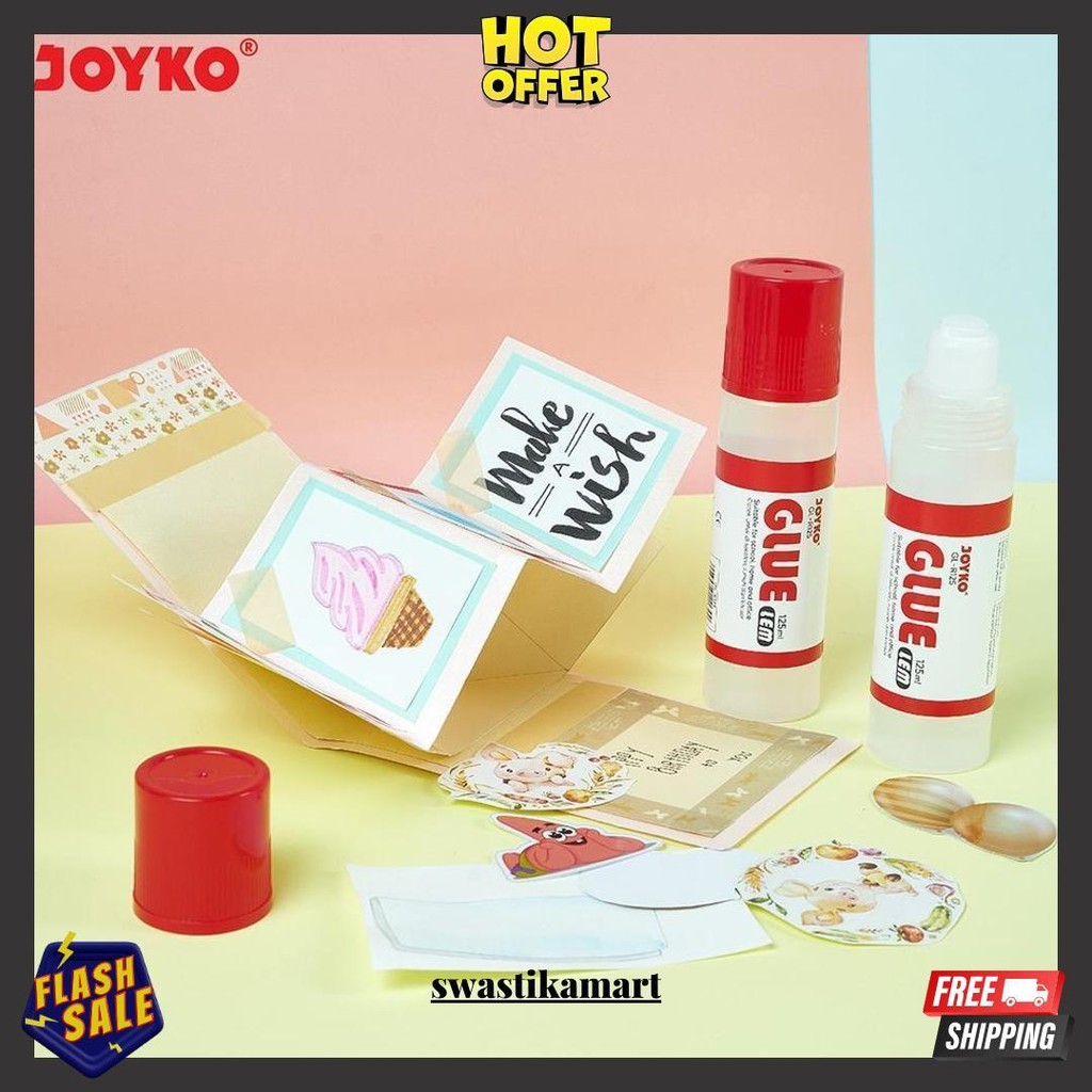 

Liquid Glue Lem Kertas Cair Joyko Gl-R35 ~ R125 Bisa Cod