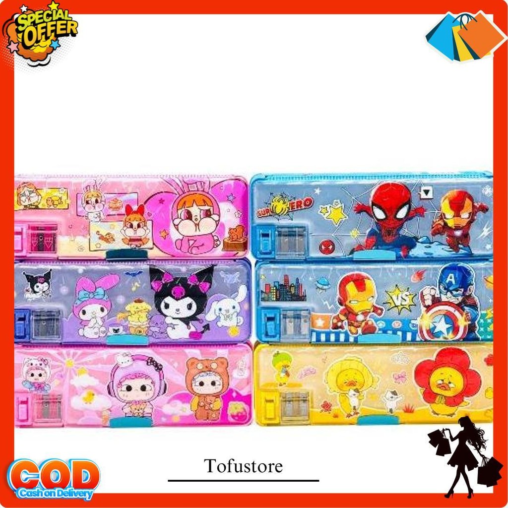 

Kotak Tempat Pensil Magnet Fancy Lucu Avenger Spiderman Kuromi Cry Baby Binatang Lucu Bisa Cod