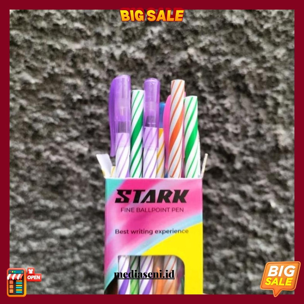 

[12Pcs/ Lusin] Pen Stark Ulir/ Kotak Robot/ Pulpen Original Produk