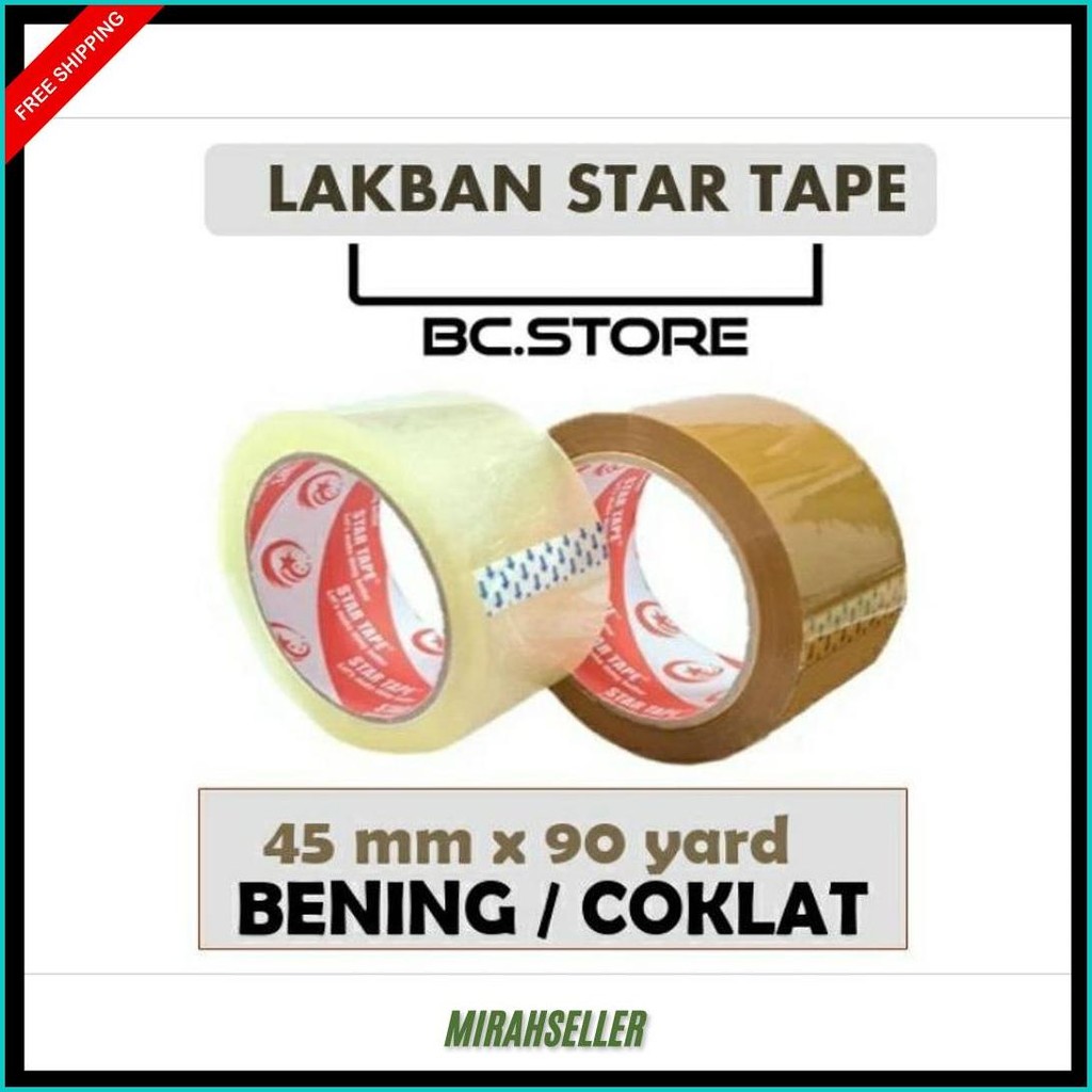 

Lakban ( 6 Pcs ) Star Tape 90 Yard X 45Mm (2Inch) #Lakban #Isolasi #Selotip #Tapeperekat #Pengikatpelengket #Lakbanmurah #Lakbanopp #Lakbankualitasterbaik #Perlengkapankantor Termurah Banget