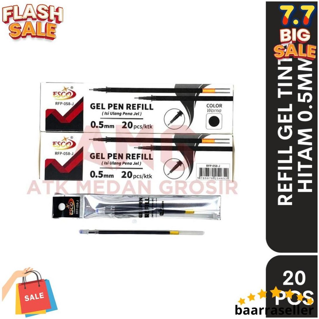 

Refill Pulpen Gel 20 Pcs Hitam Kualitas Baik Terlaris