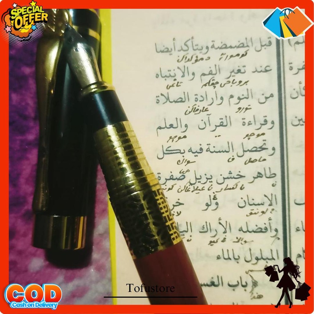 

Kalam Fountain Pen Tutul Pena Lugoh Kitab Pentul Kaligrafi Logat Asahan 1 Paket Sudah Diasah Lugot Original Produk