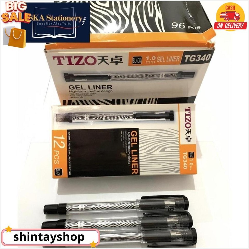 

Bolpen/Ballpoint/Pulpen/Ballpen Tizo 340 1.0 Hitam Biru (Lusin) Siap Kirim
