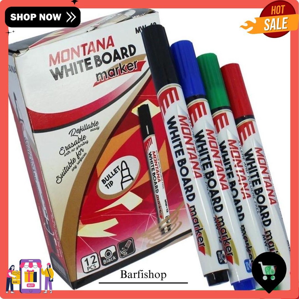 

(1 Lusin) Montana Spidol Whiteboard (Mw-12) Gratis Ongkir
