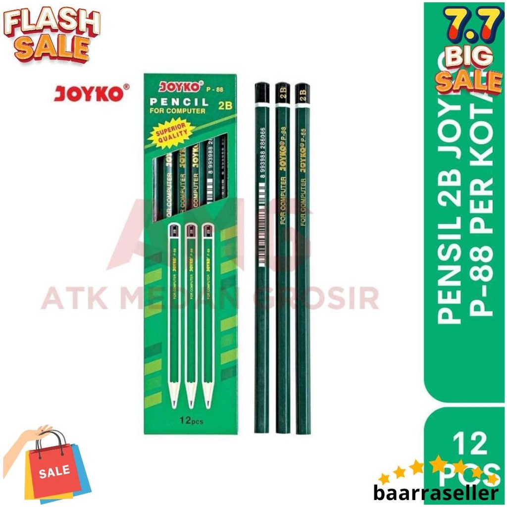 

Pensil Joyko 2B Hijau P-88 Per Lusin 12 Pcs Gratis Ongkir