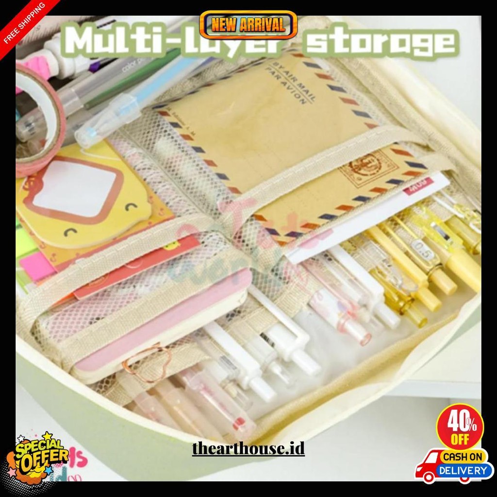 

Tempat Pensil Alat Tulis Kreatif Multifungsi Tas Perlengkapan Kantor Dan Anak Sekolah | Kotak Pensil Perlengkapan Kantor Stationary Bag Termurah Banget