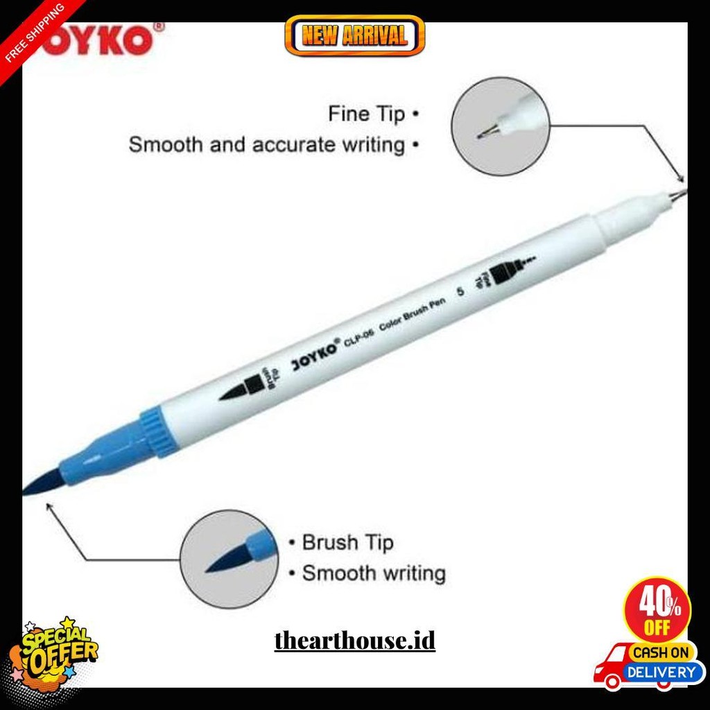

Color Brush Pen / Pena Kuas Warna Joyko Clp-06 Siap Kirim