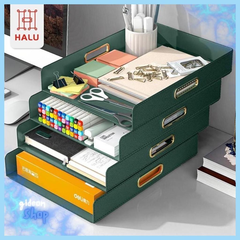 Halu Rak File Dokumen Meja Rak Susun Organiser Dokumen Kantor Rak Dokumen Kertas File Multifungsi Me