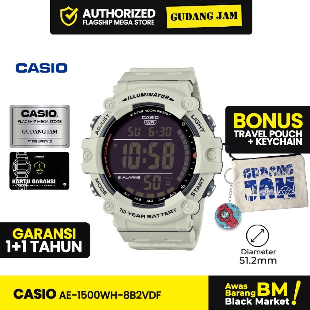 ukd- Jam Tangan Casio AE-1500WH-8B2VDF AE-1500WH AE-1500 AE1500WH AE 1500WH Sale
