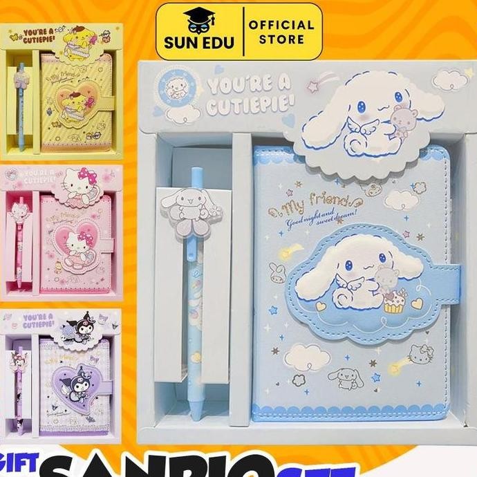 

Promo!! 2 In 1 Gift Set Notebook Sanrio Magnet/ Buku Tulis Cute Kuromi Cinnamorol Kertas Magnet Paper Sekolah Stationery Buku Kuromi