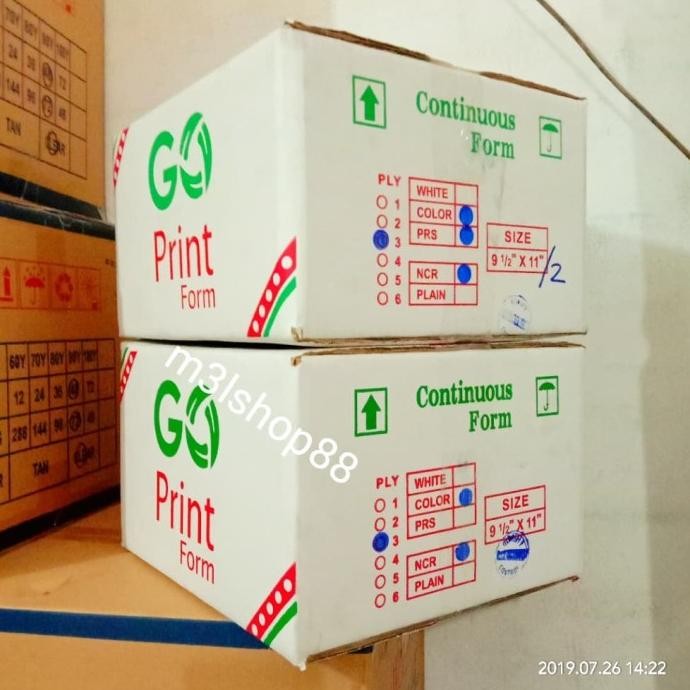 

TERMURAH - Kertas komputer/kertas print/continuous form 3 ply merk Go Print