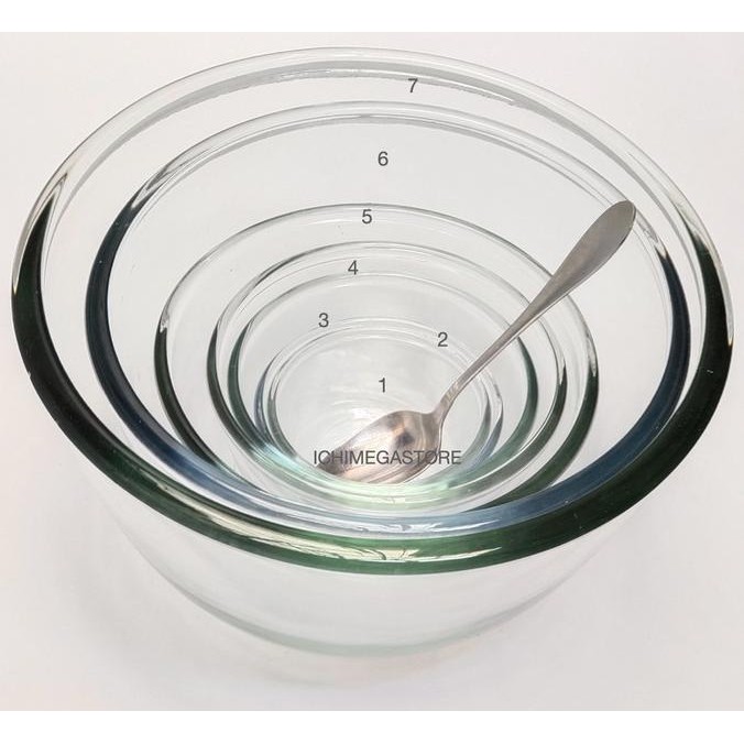 SALE ICHIMEGASTORE Mangkuk Kaca Set Pisin Jumbo Glass Bowl Set 7 Pcs