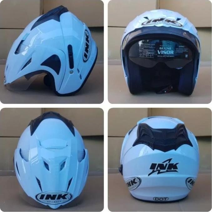 Helm INK TERBARU Dobel Visor type T1 PUTIH