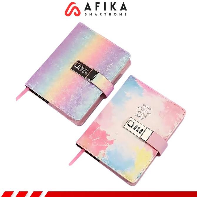 

New!! Buku Diary Notebook Catatan Jurnal B6 256 Halaman With Lock