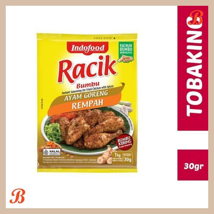 

| RMP | BUMBU RACIK AYAM GORENG REMPAH 30GR BUMBU INSTAN INDOFOOD