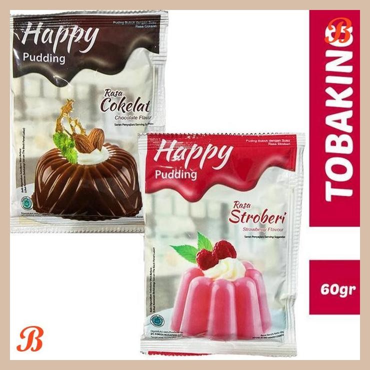 

| RMP | HAPPY PUDING STROBERI COKELAT 60GR PUDDING BUBUK SUSU