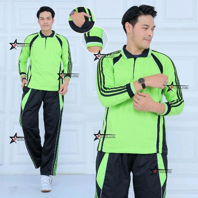 Setelan Baju Training Olahraga - Setelan Baju Olahraga Lengan Panjang - Set Kaos Training Olahraga C