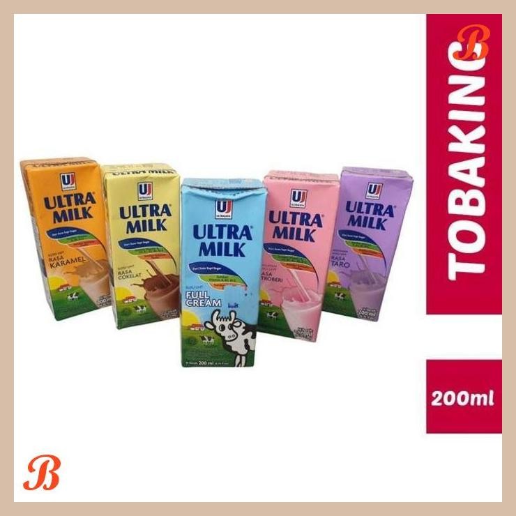 

| RMP | SUSU UHT ULTRA MILK 200ML COKELAT STROBERI FULL CREAM KARAMEL TARO