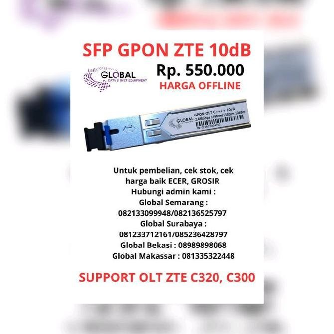 Sfp Gpon Zte 10Db Support Olt Gpon C320 Dan C300 New Stok