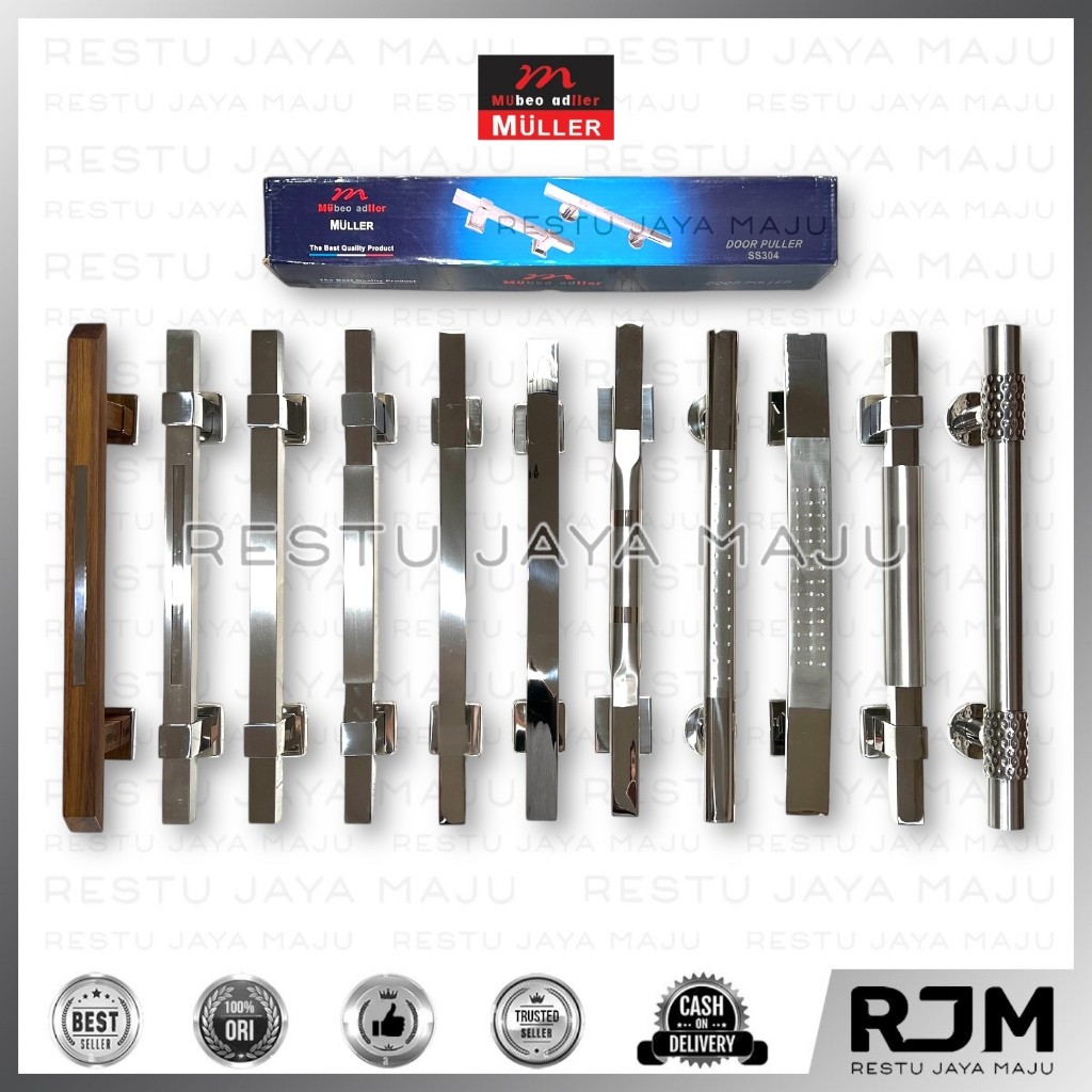 MULLER Pull Handle gagang tarikan pegangan pintu kupu tarung stainless 35 42 45 60 cm