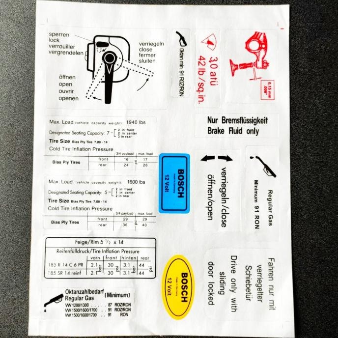 STIKER BODI UNTUK VW KOMBI PART VW PROMO