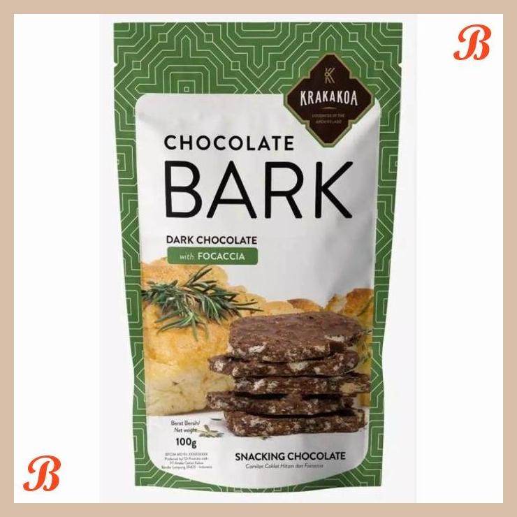 

| RMP | KRAKAKOA BEAU DARK CHOCOLATE BARK WITH FOCACCIA 100G | SNACK COKELAT