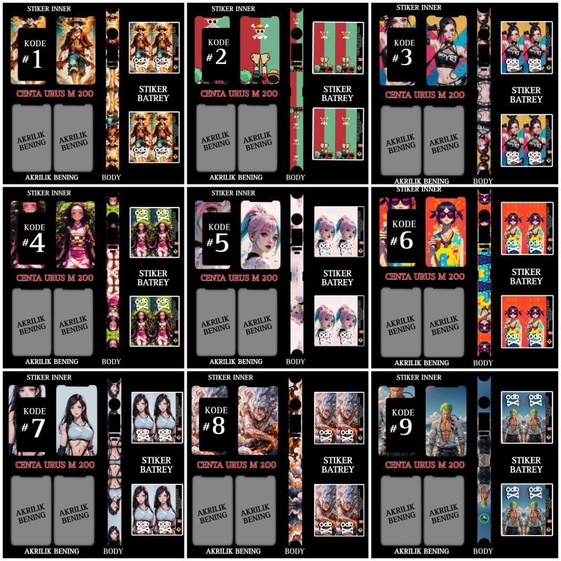 

*PromoTerjangkau* Label Stiker Vnil Yipe M 200 Garskin Wrap Stiker Premium / X Casing Case COD