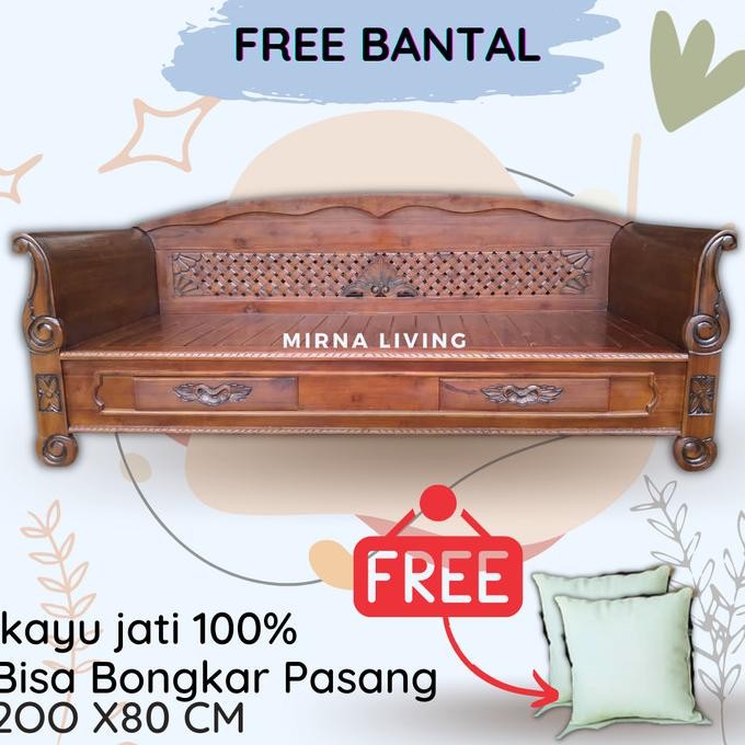 PREMIUM Kursi ruang tamu kayu jati bale bale bagong