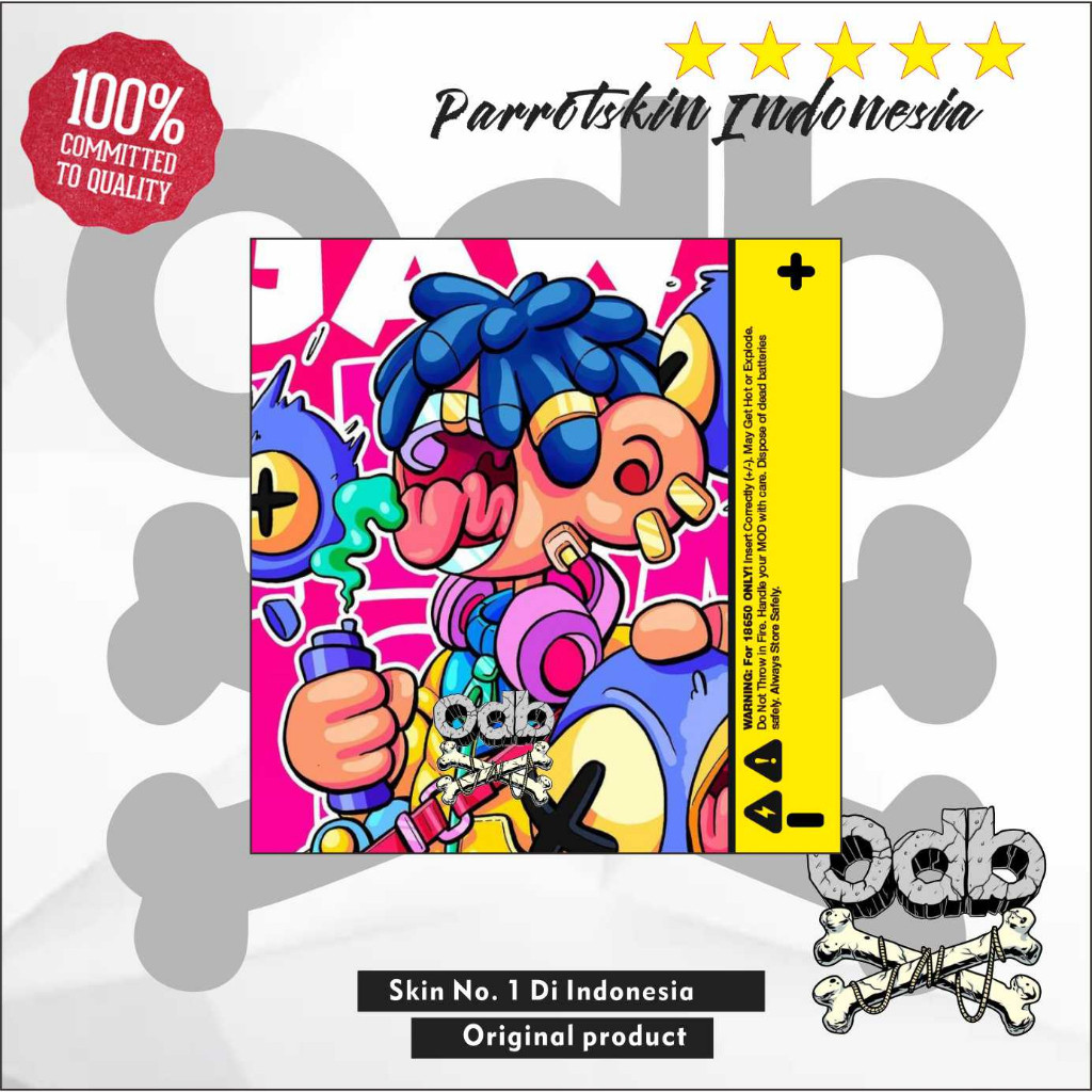 

*PromoTerjangkau* Warp Baterai Stiker Wrap Odb Anime Mukay 18650 21700 Per Muklay Garskin Wrap Stiker Premium / X Casing Case COD