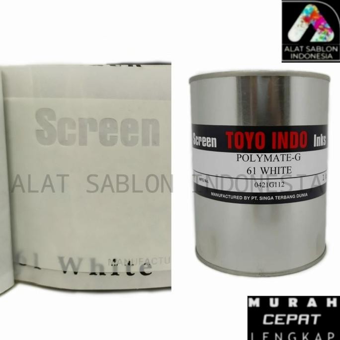

Diskon!! Tinta Toyo Polymate White G61 Putih Tinta Sablon Plastik 1Kg