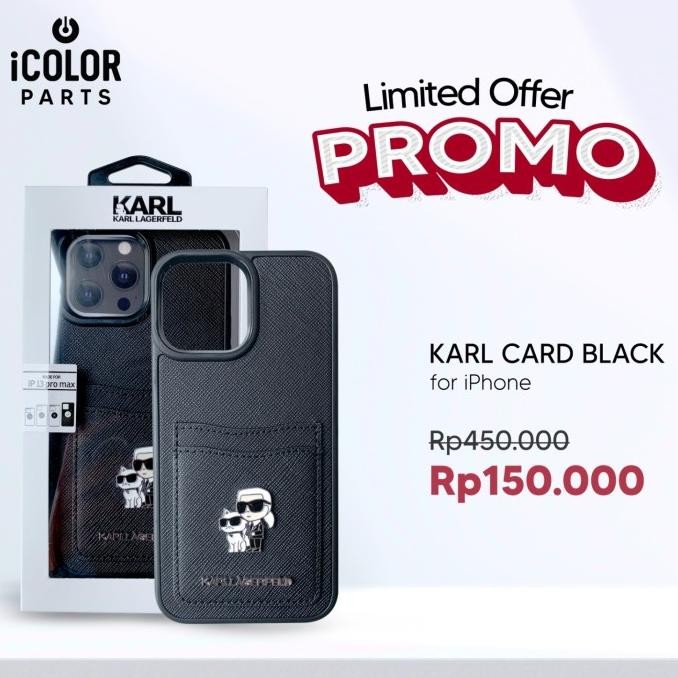 

TERMURAH - Casing iPhone KARL LAGERFELD Card Slot