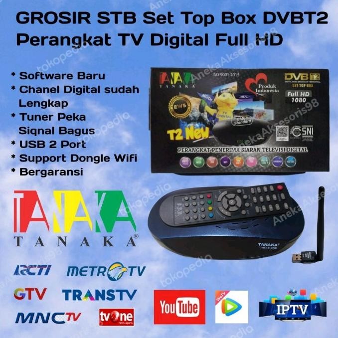 GROSIR SET TOP BOX TV DIGITAL TANAKA T2 NEW PRODUK BARU
