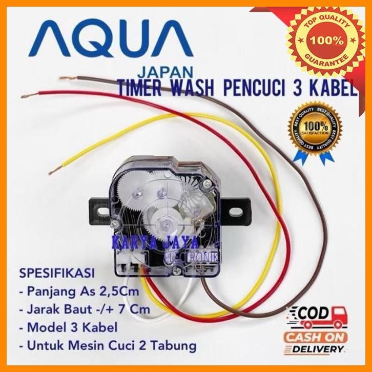 [KJE] TIMER WASH MESIN CUCI AQUA 2 TABUNG 3 KABEL / TIMER MESIN CUCI AQUA