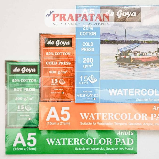 

De Goya Watercolor Book Pad X Fabriano A5 | Buku Cat Air