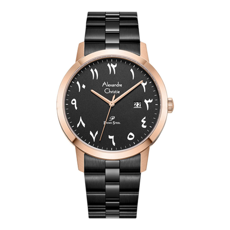Jam Tangan Pria Alexandre Christie Primo Steel AC 1007 MD BBRBASL ACF-1007 AC 1007 AC1007 Black Dial