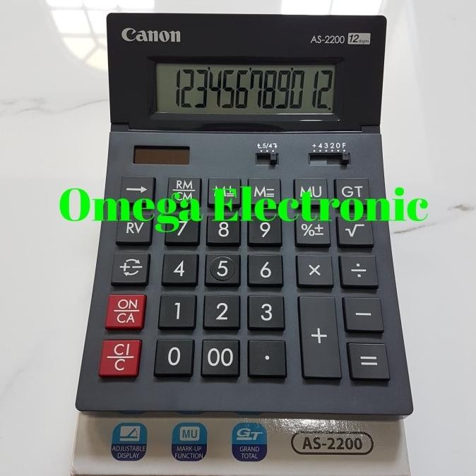 

BEBAS ONGKIR - Canon AS-2200 - Calculator Desktop Kalkulator Meja Kantor 12 Digits