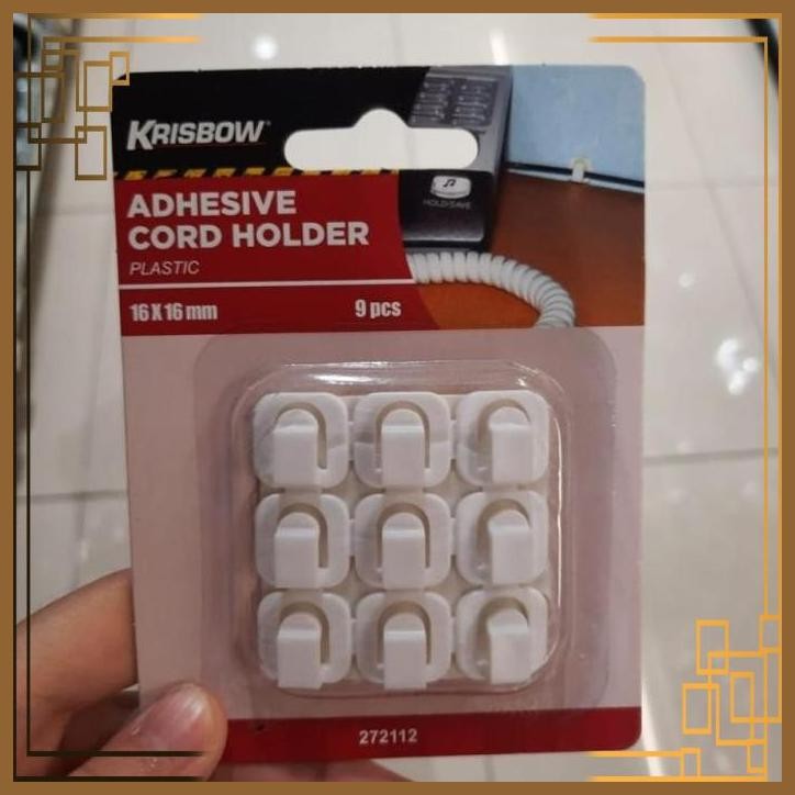[TSJ] Klem kabel tempel double tape / klip kabel dobel tip cord holder