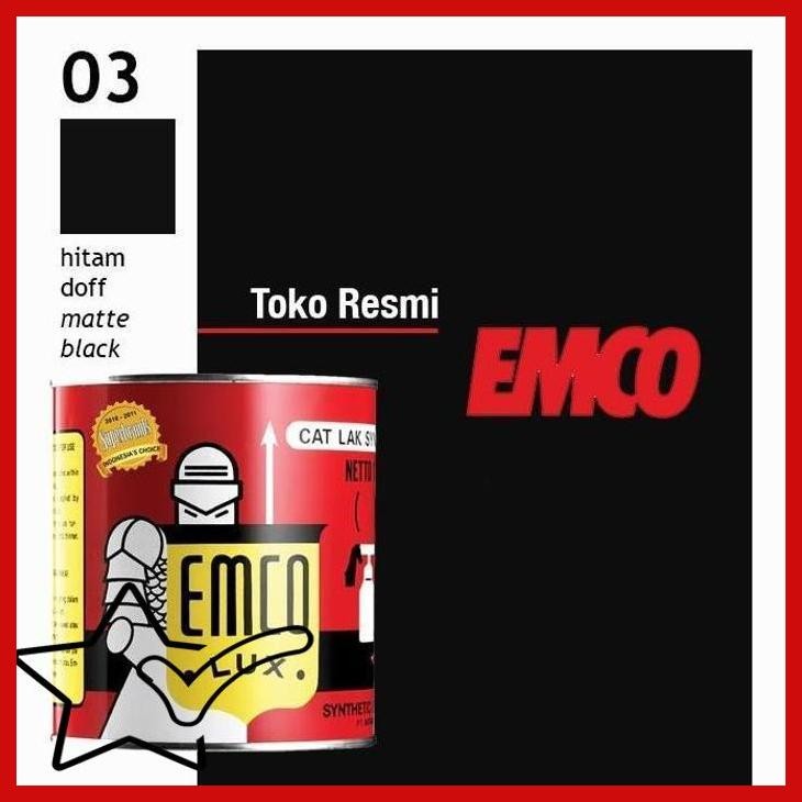 [SWM] Emco Lux Cat Kayu & Besi 1kg - Hitam Doff