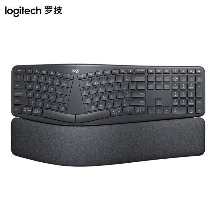 Logitech / Delux Ergo K860 Wireless Split Keyboard Mx Keys Lewat New Stok