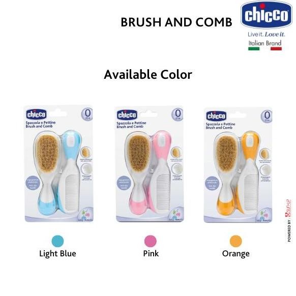 Murah Chicco Nursing Hygiene Brush And Comb / Sisir Bayi / Sisir Bayi Newborn / Sisir Bayi Lembut / 